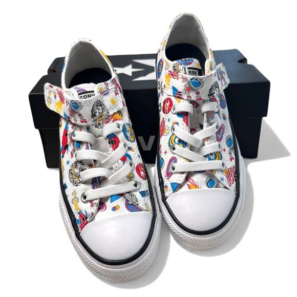 Converse Chuck Taylor All Stars Kids CTAS 1V OX Space Sneakers V Strap Youth 1 - Picture 5 of 14